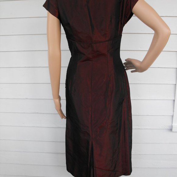 60s Red Cocktail Dress Evening Party Vintage XS - Picture 3 of 7
